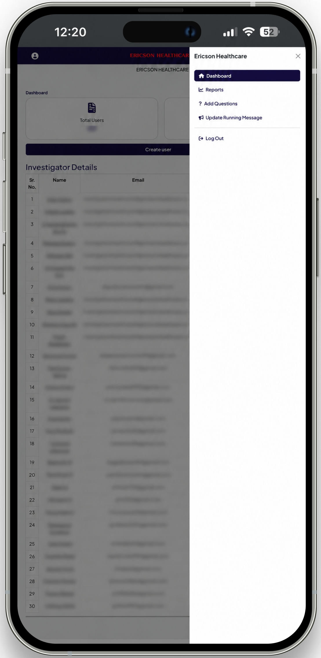 E-Hunt App Dashboard
