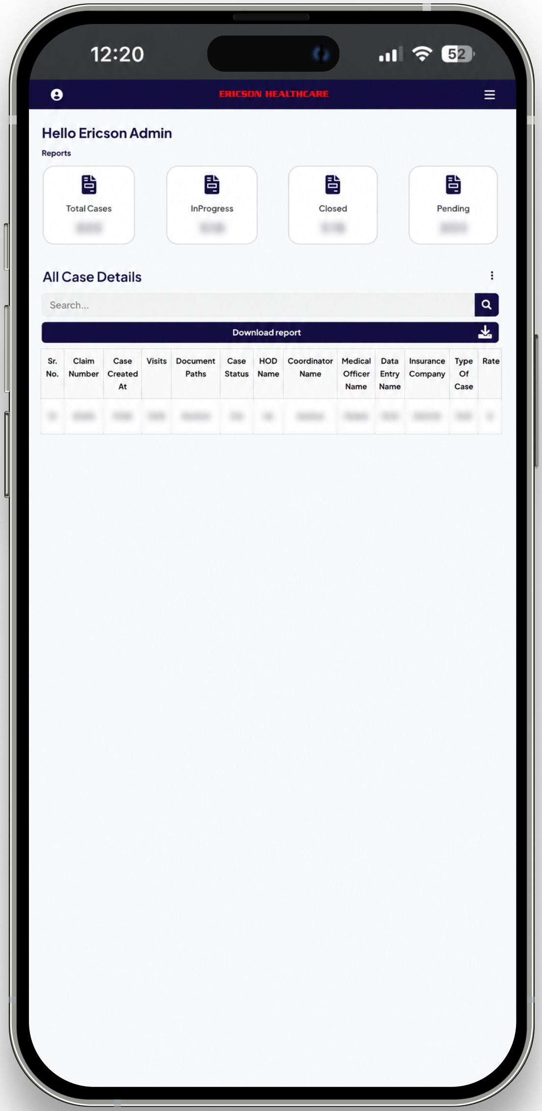 E-Hunt App Dashboard