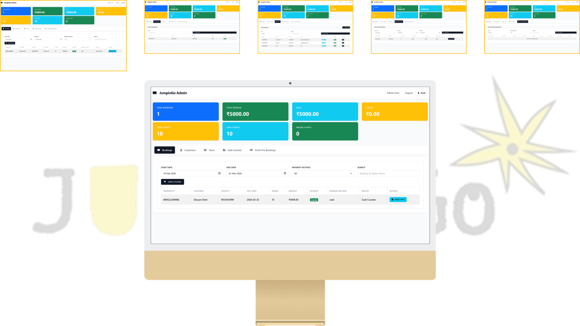 JumpinGo Portal Screenshot
